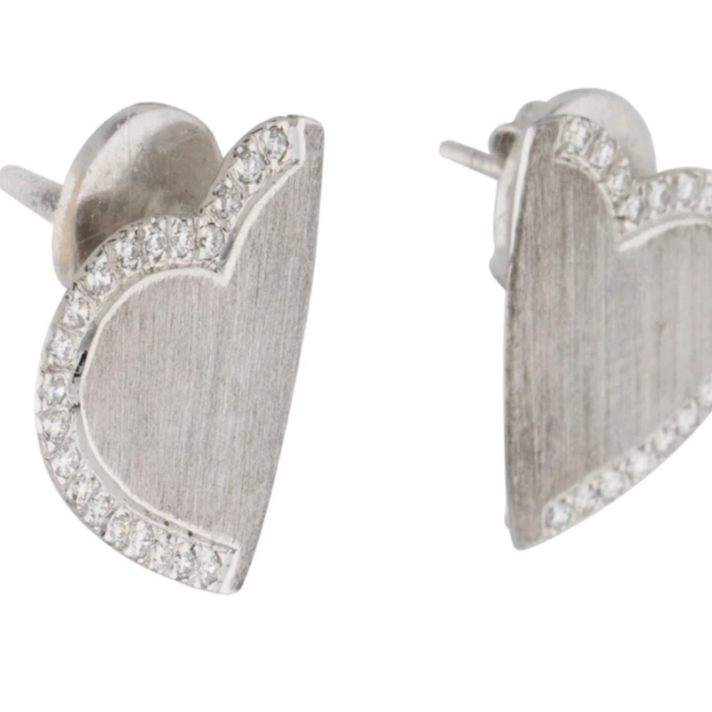 Roberto Coin Diamond & 18k White Gold Earrings